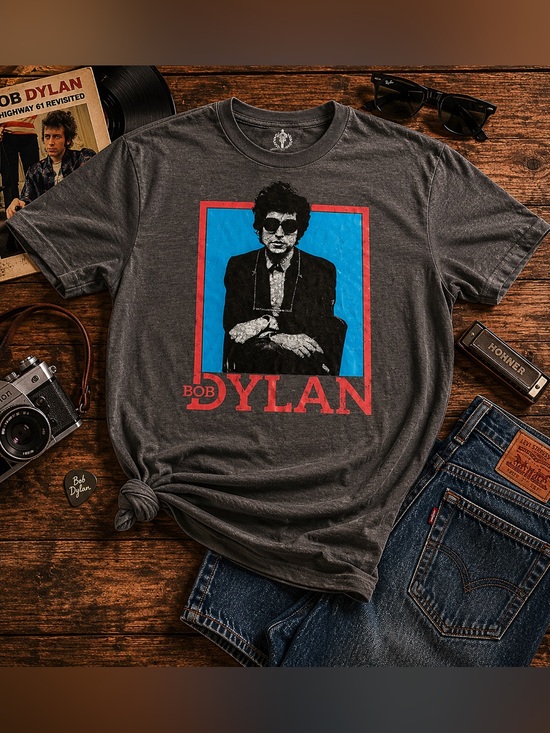 The Thread Shop Other - Bob Dylan Retro Graphic Band Tee Gray Music Shirt Size Large